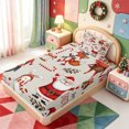 thumbnail image 4 of Manfei Vintage Winter Snow Twin Sheets,Western Xmas Festive Bedding,3pcs,1 Flat Sheet,1 Fitted Sheet and 1 Pillowcase, 4 of 6