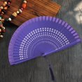 thumbnail image 2 of CSChome Handheld Fan Portable Folding Hand Chinese Style Decorative Dancing Wedding Party Accessories, 2 of 7