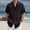 Black, variant on Cotton Linen Shirts for Men Summer Casual Short Sleeve Lightweight Button Down Collared Dress Shirt Workwear