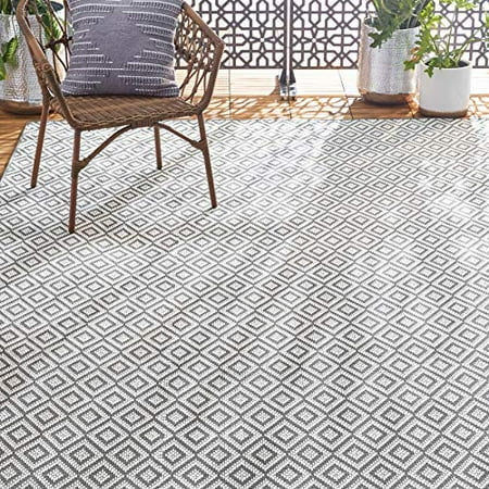 Photo 1 of 7'10" x 10'2" Tripoli Lydia Indoor/Outdoor Rug Gray/Cream - Home Dynamix