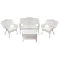 thumbnail image 2 of Northlight Wicker Outdoor Patio Conversation Set - White - 4pc, 2 of 6