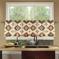 thumbnail image 4 of Yayeee Kitchen Curtains Tier Set of 2 Light Filtering 57"x36" Over Sink Window Panels, Geometric Designs, 4 of 7