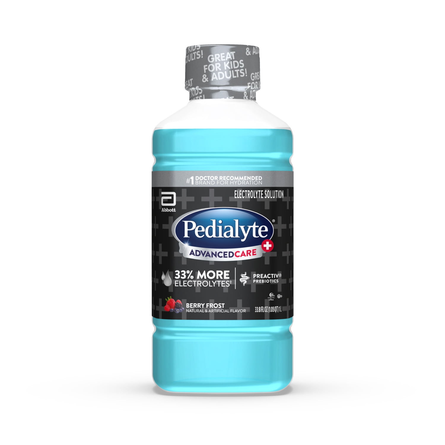 (2 pack) Pedialyte AdvancedCare Plus Electrolyte Drink, Berry Frost, 1 Liter