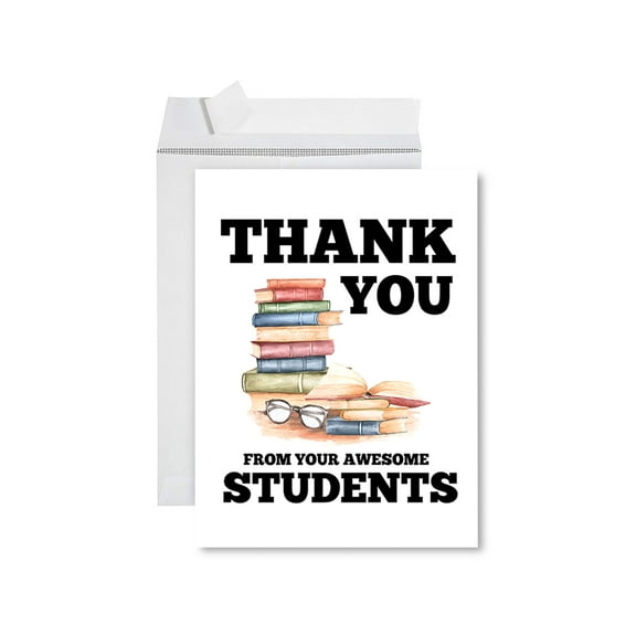 Koyal Wholesale  Jumbo Teacher Appreciation Cards - Creative Thank You Card with Envelope, From Your Awesome Students