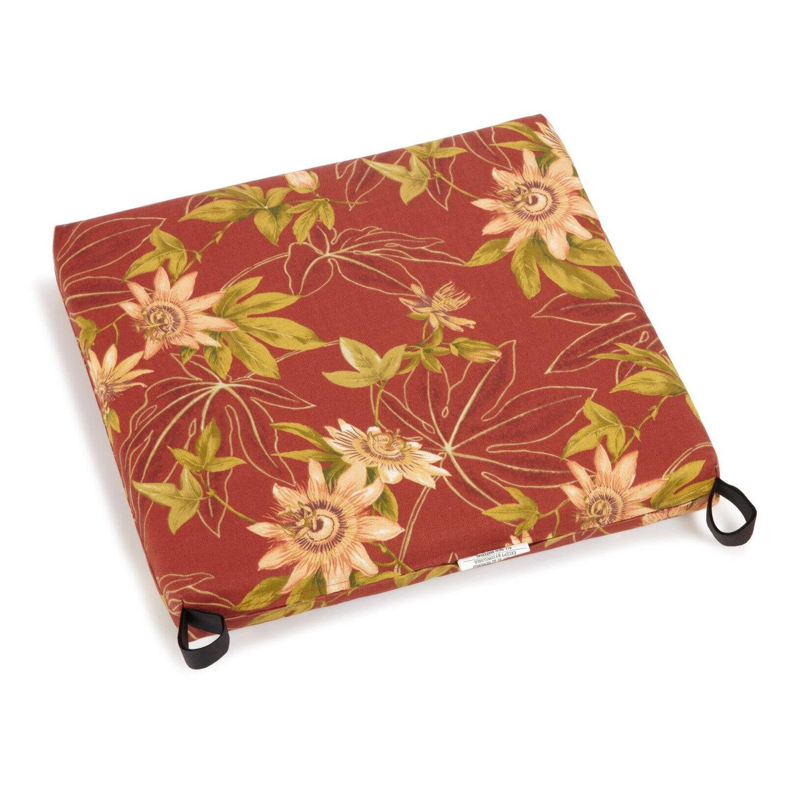 Blazing Needles Outdoor All Weather Patio Chair Cushion 20 x 19 in