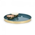 thumbnail image 2 of Ensemble de 2 Plateaux Ronds en Denim Bleu, 2 of 2
