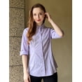 thumbnail image 4 of Zeagoo Cotton Button Down Shirt Women 3/4 Sleeve Stretch Button Up Shirts Collared Fitted Blouse, 4 of 6