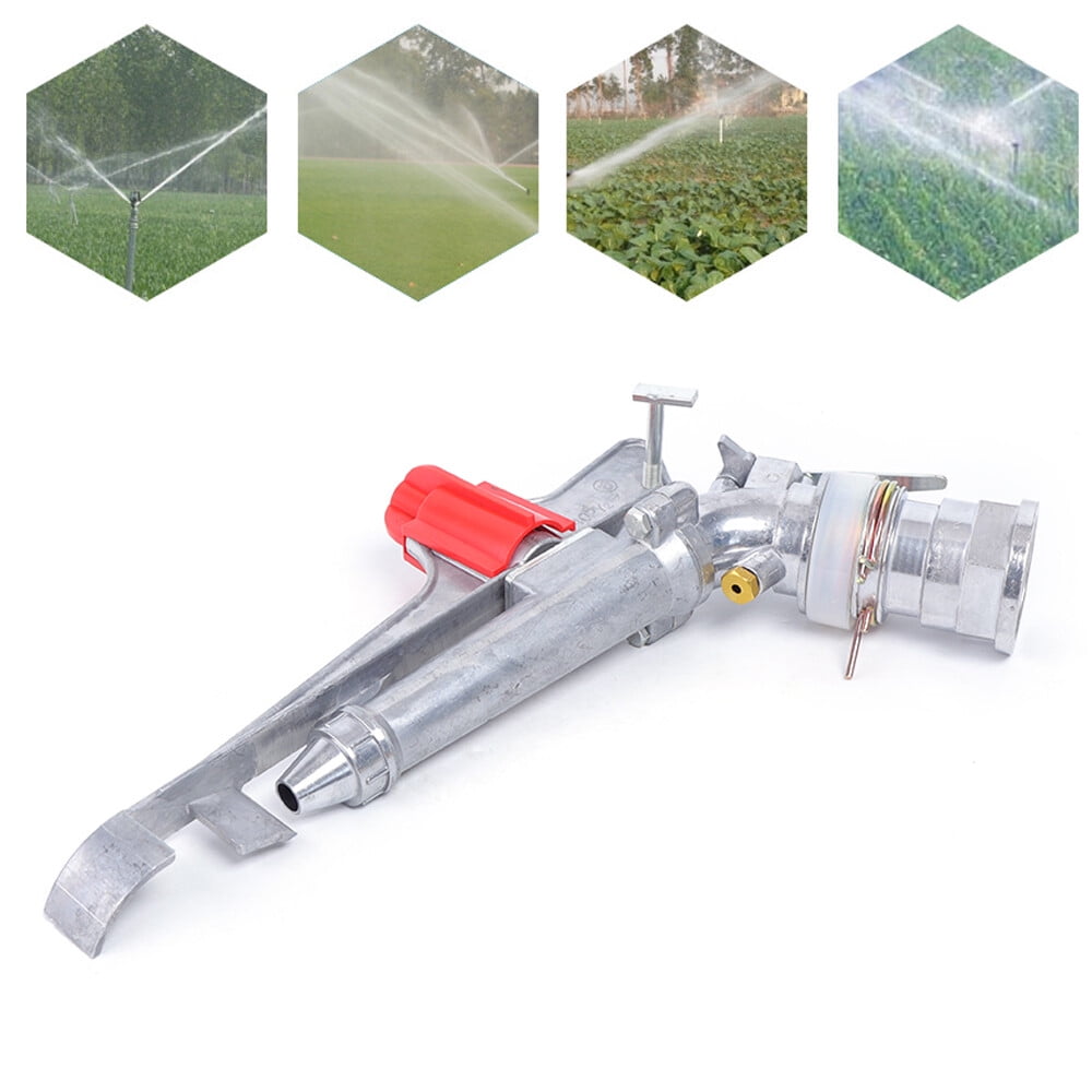 Miumaeov 2" 360° Adjustable Sprinkler Irrigation 65-80 Meters Spray Radius for Garden Agricultural