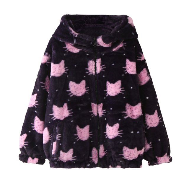 Gibobby Chamarra niñoNiñas Niños Manga Larga Invierno Caliente Outwear Chaqueta Abrigo Con Capucha Animados Rosa Impresiones(Rosa, 3-5 Años)