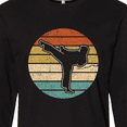 thumbnail image 4 of Inktastic Karate Martial Arts Retro Sunset Long Sleeve T-Shirt, 4 of 5