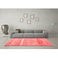 thumbnail image 3 of Ahgly Company Indoor Square Abstract Red Contemporary Area Rugs, 7' Square, 3 of 4