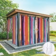 thumbnail image 6 of Colorful Striped Outdoor Curtains for Patio Waterproof,Windproof Privacy Curtains with Weighted Bottom,Modern Rainbow Abstract Graffiti Art Outside Drapes for Picnic Garage Yard 54"x84" 2 Panel, 6 of 8