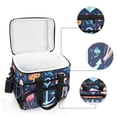 thumbnail image 6 of FORMRS Insulated Cooler Bag 24 Cans Capacity Soft Leakproof Lunch Box with Side Pockets, Blue Anchor, 6 of 7