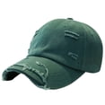 thumbnail image 5 of Eoperou Sun Protection Extended Brim Adjustable Bucket Baseball Cap Distressed Ripped Hole Unisex Hat Fashion Accessories, 5 of 8