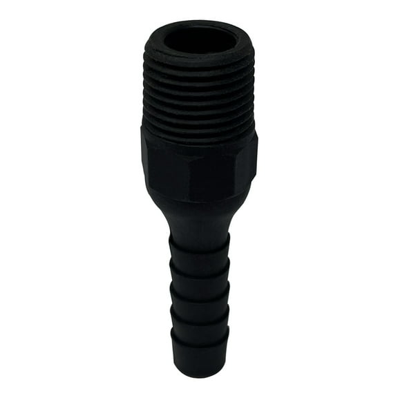 Gloxco Combination (KC) Nipple Fitting, 1/2″ Hose Shank x 1/2″ Male NPT, Polypropylene (KCN-050-NPT-PP)