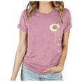 thumbnail image 2 of EQWLJWE Femmes Tops Casual Plus, Summer Tops for Women 2024 Vacances à la Mode, Femmes 2024 Spring et Summer Mode Motif Imprimé Col Rond T-shirt Top/Shirt, 2 of 6