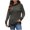 Dark Gray, variant on Women's Long Sleeve Cowl Neck Pullover Top Loose Fit Solid Color Casual Comfort Wear for Vacation Home and Daily Activities Trendy Fashion 2025