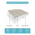 thumbnail image 5 of Quilts Twin Size, Pink Yellow Flower Soft Comforter Bedding Set for Bed, Spring Floral Summer Botanical Beige Lightweight Quilted Bedspread with Pillow Cover(2 Pieces) for All Season, 68x86 Inch, 5 of 6