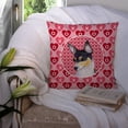 thumbnail image 3 of Carolines Treasures SS4518PW1414 Chihuahua Hearts Love and Valentines Day Portrait Fabric Decorative Pillow  14Hx14W, 3 of 4