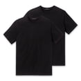 thumbnail image 1 of SCHIESSER Camiseta americana para hombres, paquete de 2 - 1/2 manga, camiseta interior, cuello redondo Negro 2XL (2X-Large), 1 of 3