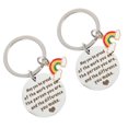 thumbnail image 4 of 2Pcs Rainbow Keychains Stainless Steel Key Rings Key Holder Graduation Gifts, 4 of 9
