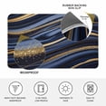 thumbnail image 4 of Marble Doormat Outdoor Entrance 16"x24", Navy Blue Modern Abstract Gold Gradual Art Absorb Moisture Dirt Door Mats, Non-Slip Rubber Backing Floor Mats Indoor, Low-Profile Front Door Rugs, 4 of 9