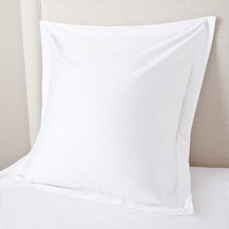 Vedanta Home Collection Square European Pillow Shams 28x28 Set of 2 White Euro Sham 600 Thread Count 100% Natural Cotton