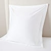 Vedanta Home Collection European Square Pillow Shams Euro 24''x 24'' Set of 2 White 600 Thread Count 100% Natural Cotton
