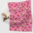 thumbnail image 6 of Pofeuu Strawberry Cake Print Puppy Blanket,Dog Blankets,Pet Blanket Cozy Cat Blankets for Indoor Cats, Fuzzy Pet Blanket for Kitten Doggy Dog Blankets-Large, 6 of 8
