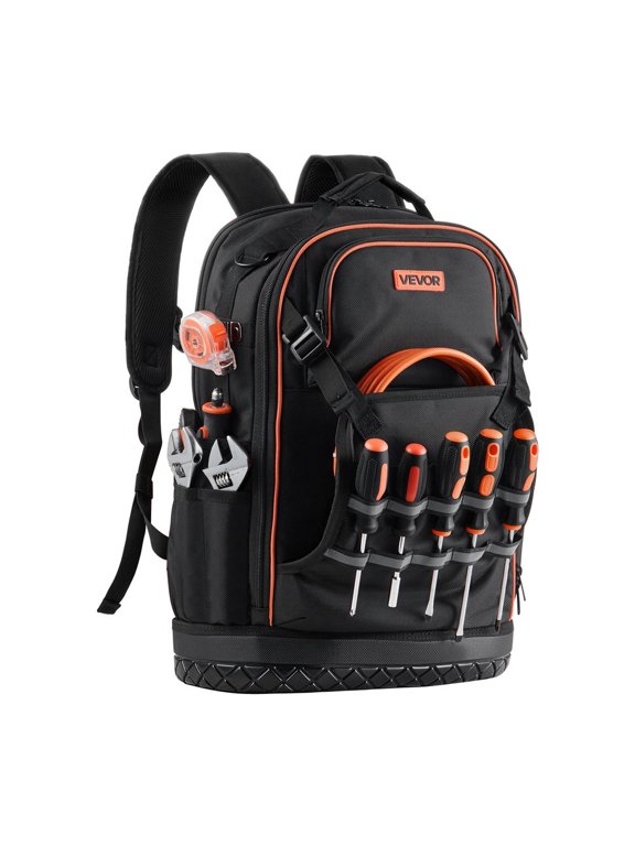 Tool Backpack 65 Pockets Tear-resistant Jobsite Backpack for Electrician