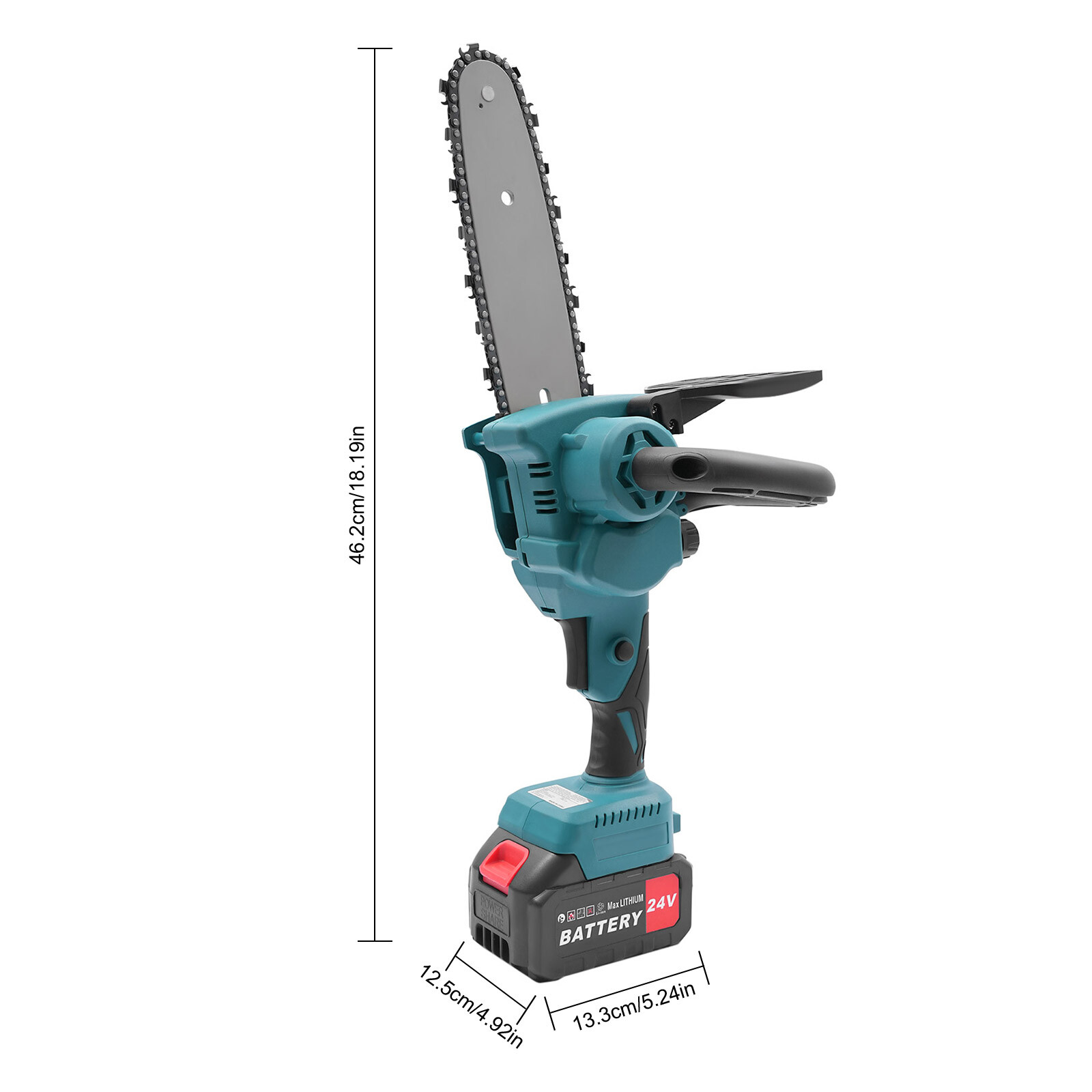 ToppiJoy 8" One-Handed Cordless Mini Chainsaw, Electric Chainsaws with Battery & Case, Portable Chainsaw for Wood Cutting, Tree Pruning