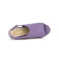 thumbnail image 4 of BLISSFUL STEP Women's Espadrilles Platform Heel Wedges Sandals Purple 9, 4 of 7