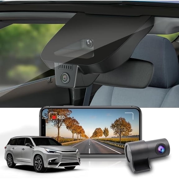 Fitcamx Front 4K+Rear 1080P Dash Cam for 2024 - 2026 Lexus TX 350 TX 500h Premium Luxury F Sport, OEM Look, Built-in WiFi & APP, 128GB Card