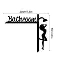 thumbnail image 4 of Yialzm Decorative Wooden Toilet Door Frame Sign Unique Home Bathroom Door and Window Hanging Decoration Long Lasting Easy Installation Create Amusing Atmosphere, 4 of 5