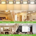 thumbnail image 4 of 13 inch Flush Mount LED Ceiling Light Fixture, 2700K/3000K/3500K/4000K/5000K Adjustable Ceiling Lights, Brushed Nickel Saturn Dimmable Lighting for Bathroom or Kitchen, ETL Listed - 2 Pack, 4 of 8