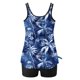 thumbnail image 4 of Karight Tankini Swimsuits for Women Two Piece Bathing Suits Blouson Tank Top with Boyshorts Tummy Control Modest Swimsuits, 4 of 5