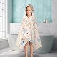 thumbnail image 6 of Minimalist Princess Pattern Hooded Bath Towel，50"x30" for Ages 3 To 12 Kids, Quick Dry Lightweight Soft Microfiber Hood Beach Towel Cover Up for Kids, 6 of 7