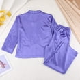 thumbnail image 3 of Womens Silk Satin 2 Piece Lounge Sets Casual Loose Long Sleeve Button Down Shirt and Pants Pajamas Sleepwear Pjs Ladies Clothes, 3 of 5