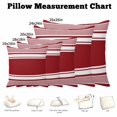 thumbnail image 5 of Throw Pillow Covers, Farmhouse Red Striped Decorative Throw Pillow Covers 18x18 Inch, Modern Minimalist Stripes Square Linen Pillow Cases for Couch/Living Room/Sofa, 5 of 9