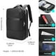 thumbnail image 5 of TIGERNU Mochila para Hombre Laptop, Mochila de Viaje de Negocios Antirrobo, Bolsa de Trabajo Impermeable, Se Adapta a Laptop de 15,6 Pulgadas, Gran Capacidad, 5 of 10