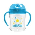 thumbnail image 1 of Dr. Brown's Soft Spout Transition Cup, ml, Blue with Handles, 1 of 7