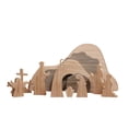 thumbnail image 4 of 12 Pcs Easter Resurrection Scene Set Wooden Religious Jesus Nativity Scene Decorations Wood Christian Empty Tomb Cross Figures Table Decor for Easter Home Office Crafts Tabletop Decorations, 4 of 9