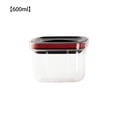 thumbnail image 4 of Injueey Tarro de almacenamiento de alimentos cocina apilable arroz condimento aperitivos contenedor transparente a prueba de humedad Cocina y Comedor negro rojo 600ml Injueey HA001234-03, 4 of 6