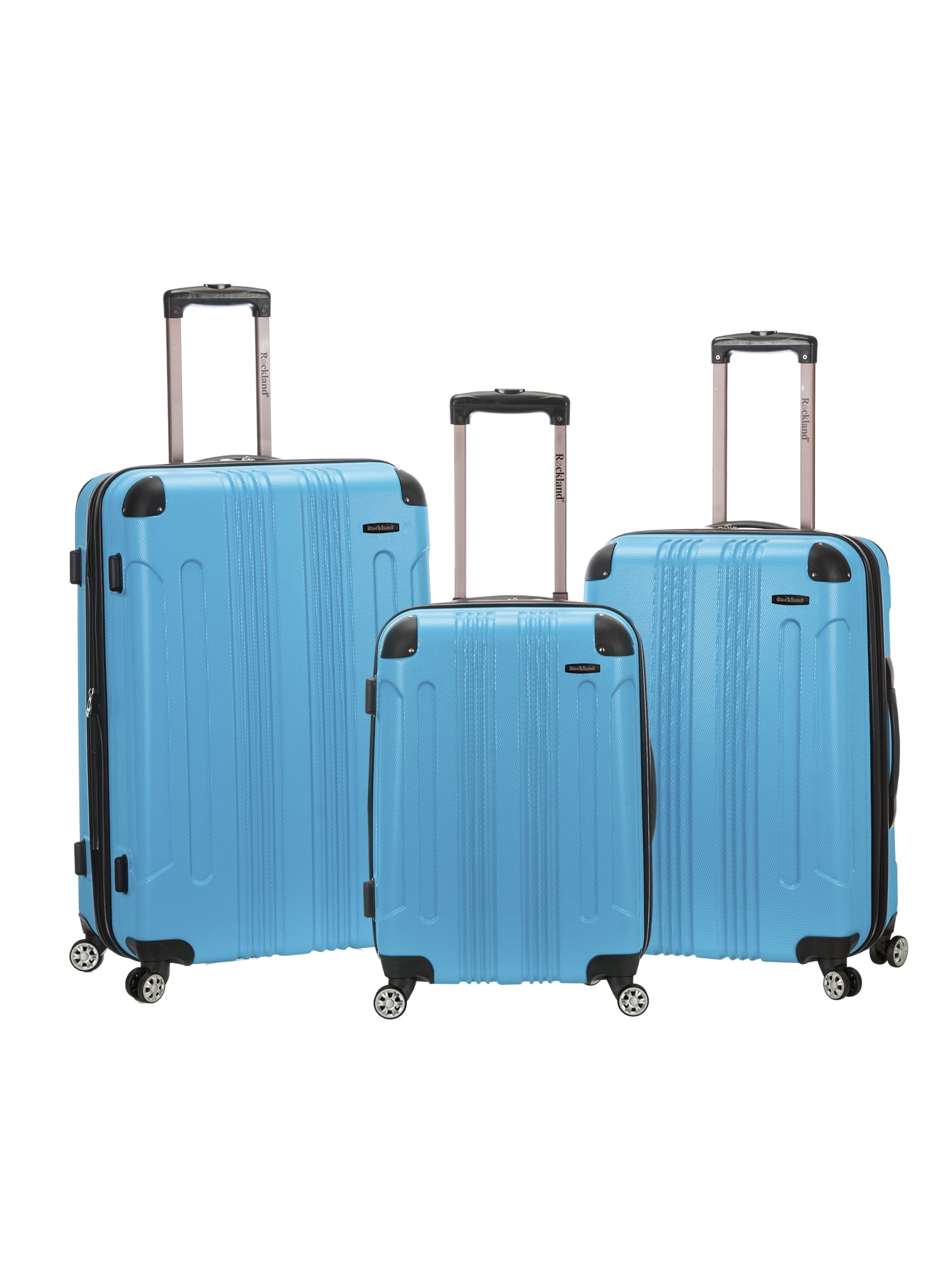 Rockland - Rockland Luggage Sonic 3 Piece Hardside Spinner Luggage Set ...