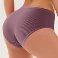 thumbnail image 6 of Levmjia Womens Low Rise Seamless Underpants Threaded Sports Panties Soft Breathable Briefs Comfort Solid Colors For Everyday, 6 of 9