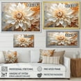 thumbnail image 4 of Designart "Simplified White Dahlia Elegance" Dahlia Floater Framed Canvas Art Print, 4 of 5