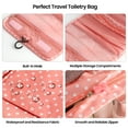 thumbnail image 6 of InnOrca Portable Travel Toiletry Bag Home Cosmetic Organizer Makeup Bag, Pink & Polka Dots, 6 of 6