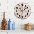 thumbnail image 3 of Yayeee 10" Wall Clock Battery Operated Quartz Round Silent Non-Ticking Home Decor, Orange Watercolor Seashells, 3 of 6
