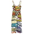 thumbnail image 6 of Comics Pop Art Sleeveless Dress party dress women elegant luxury summer women's suit Dresses gala, 6 of 6