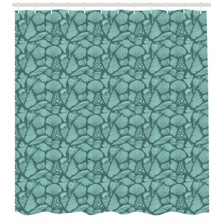 Shells Shower Curtain Marine Concept Elements Stylized Design Of